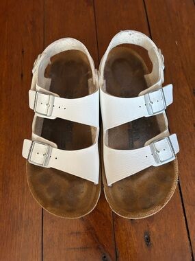Women’s Birkenstock White Double-Buckle Comfort Sandals